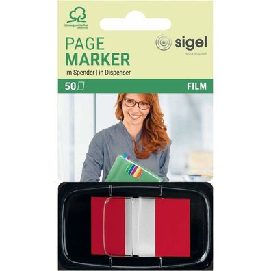 SIGEL Z-Marker Haftmarker rot 50 Streifen