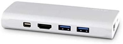 USB-C Dock LMP Kompakte 9-Port Station in Silber
