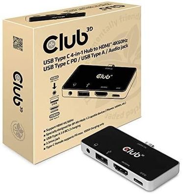 USB-Hub Club-3d USB Type-C Dockingstation 4K Ultra HD