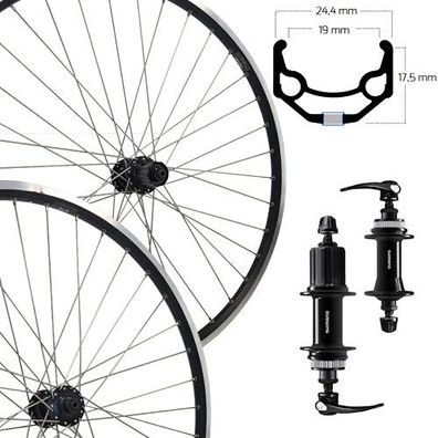 Radsatz 26" Disc Centerlock, schwarz, SE ZAC 19, Aluminium, QC400 schwarz, Speiche