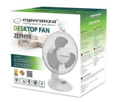 Ventilator Esperanza EHF004WE ZEPHYR weiß-grau, kompakt