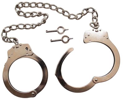 Fussfesseln Fußschellen mit Arretierung und 2 Schlüssel Security Polizei Justiz