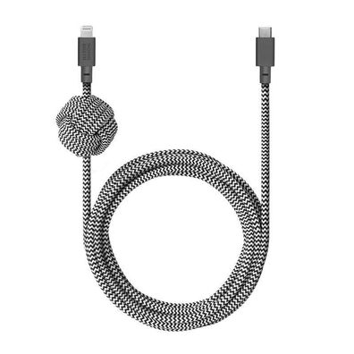Ladekabel Native Union USB-C auf Lightning, 3 Meter, schwarz-weiß