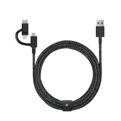 Ladekabel Native Union Eco Belt 3-in-1, 2 Meter, Schwarz