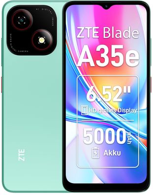 Smartphone ZTE Blade A35e 4G, 6,52 Zoll, 2 GB RAM, 64 GB Speicher, grén