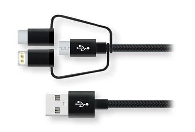 Kabel Wefix 3 in 1 schwarz