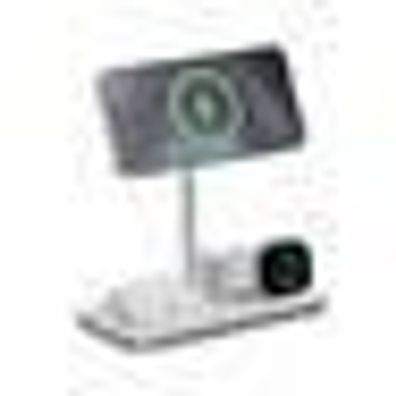 Kabelloses Qi2 3-in-1 Ladegerät LINQ, silber
