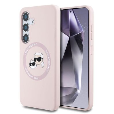 Handyzubehör Karl Lagerfeld Silikonhélle fér Samsung Galaxy S25 Plus, rosa