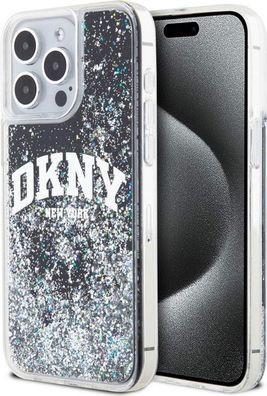 Smartphone-Hélle DKNY Liquid Glitter Arch fér iPhone 13 Pro, schwarz