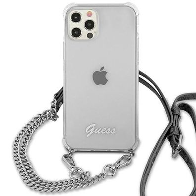 Handyhélle Guess Bimaterial fér iPhone 12 und 12 Pro, grau