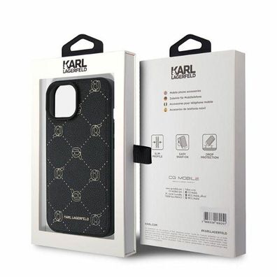 Schutzhélle Karl Lagerfeld Magsafe fér iPhone 15, schwarz