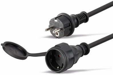 Verlängerungskabel Goobay Außenbereich 10 m, schwarz