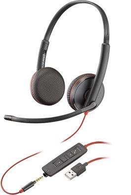 Kopfhörer Poly Blackwire 3225 Stereo USB-A