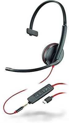 Headset Poly Blackwire C3215 mit Mikrofon, schwarz