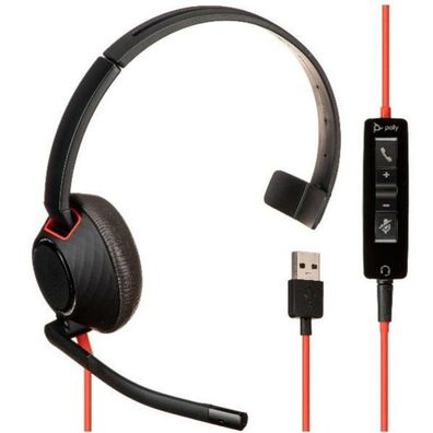 Mikro-Headset Poly Blackwire 5210 mit USB-A Anschluss