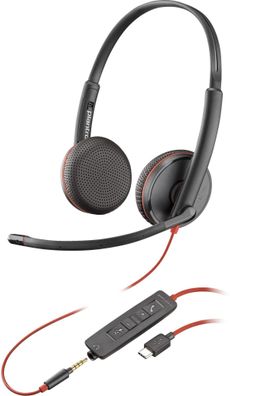 Kopfhörer Poly Blackwire C3225 USB-C schwarz