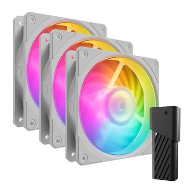 PC-Léfter Aster Mobius 120P ARGB Weiß, 12 cm, RGB-Beleuchtung