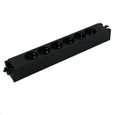 Steckdosenleiste Bachmann STEP BASE mit 6 AC-Ausgängen, schwarz