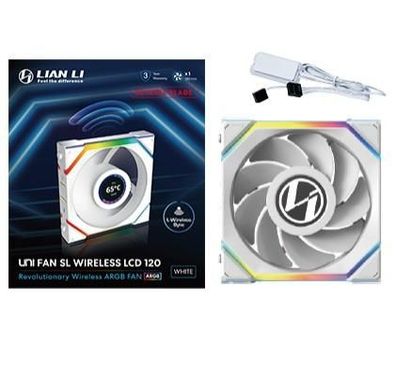 Ventilator Lian Li UNI FAN SL Wireless LCD 120 mm Weiß