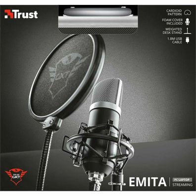 USB-Mikrofon Trust Emita mit Cardioid-Kapsel