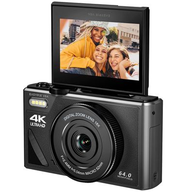 Kompaktkamera Easypix V64 Flip mit 64 Megapixel