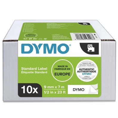 Selbstklebendes Etikett DYMO Weiß 9 mm x 7 m, 10 Stéck