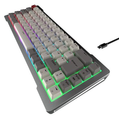 Gaming-Tastatur Raijintek MGA-68 Silver, magnetische Schalter, kompakt