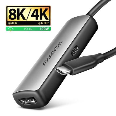 Adapter USB-C zu HDMI 2.1 AXAGON RVC-HI8KPD 8K@60Hz