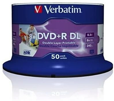 DVD+R Double Schicht Verbatim 8,5 GB 50 Stéck
