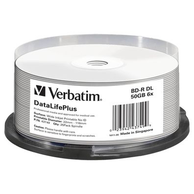 Blu-ray Rohlinge Verbatim 50 Go DataLifePlus