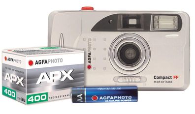 Analogkamera AgfaPhoto mit integriertem Blitz