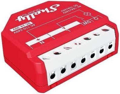 Relais de commutation Shelly 16A rot