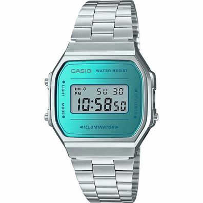 Digitale Uhr Casio Vintage A168WEM-2EF Silber Blau