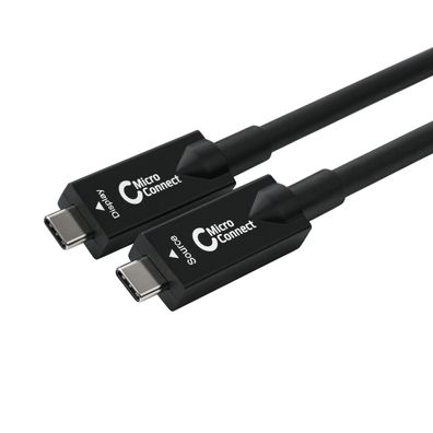 USB-Kabel Microconnect 12,5 Meter, schwarz, USB-C, 10 Gbps