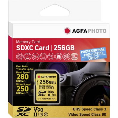 Speicherkarte AgfaPhoto SDXC UHS II 256 GB