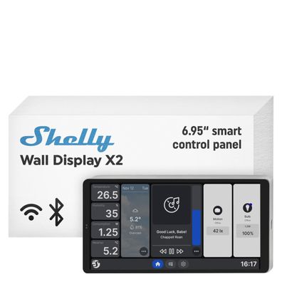 Wanddisplay Shelly Wi-Fi Touchscreen 17,65 cm