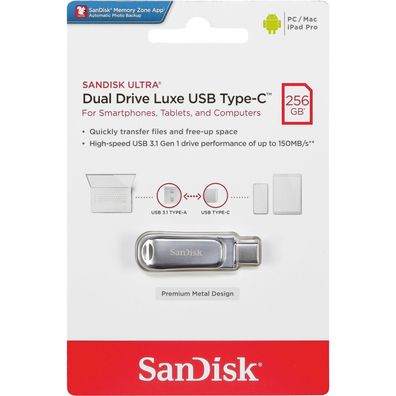 USB-Stick Sandisk Ultra Dual Drive Luxe 256 GB