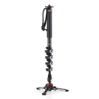 Monopod Manfrotto Carbon Fluidtech 5kg Tragkraft Schwarz