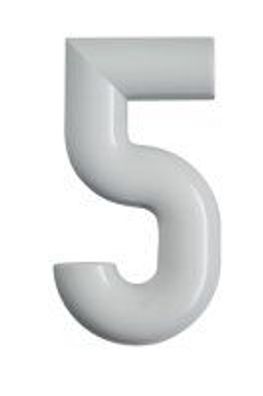 Hewi Hausnummer "5" braun