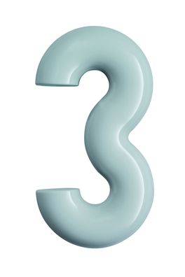 Hewi Hausnummer "3" weiss