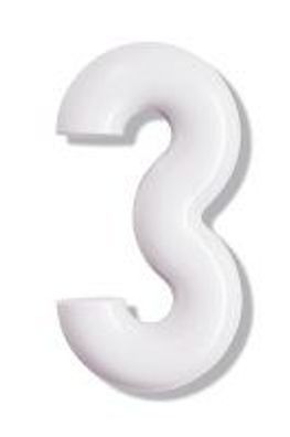 Hewi Hausnummer "3" schwarz