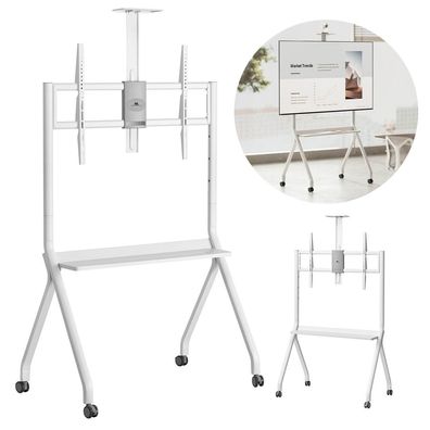 TV-Ständer Maclean Weiß, fér 55-100 Zoll, bis 120 kg