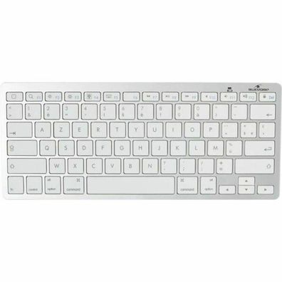 Tastatur Bluestork Kabellose Bluetooth AZERTY Weiß