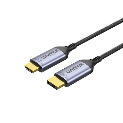 Kabel Unitek DisplayPort 1.4 zu HDMI 2.1, 1,8 m, schwarz