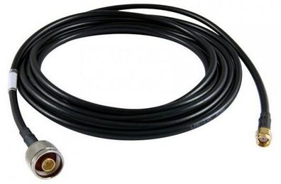 Koaxialkabel allnet 7 Meter, R-SMA Stecker auf Typ-N Stecker, schwarz