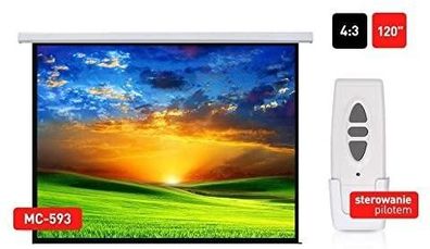 Leinwand Maclean MC-593 elektrisch, weiß, 240x180 cm