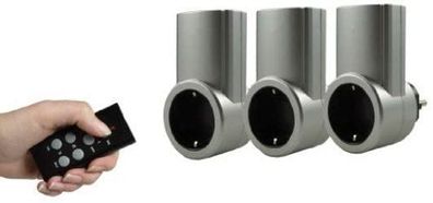 Fernbedienbare Steckdosen Set Rev 2300 W Silber