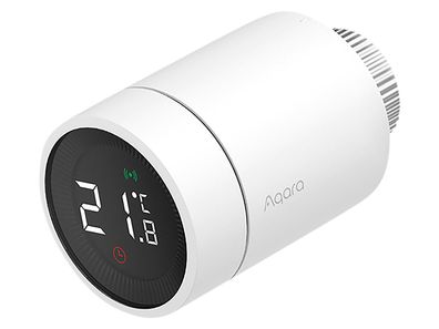 Thermostat verbunden Aqara E1 schwarz und weiß