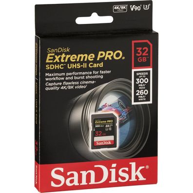 Speicherkarte Sandisk Extreme PRO UHS-II 32 Go