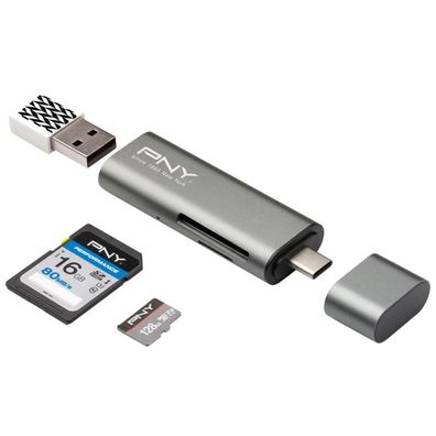 Speicherkartenleser PNY USB-C Silber